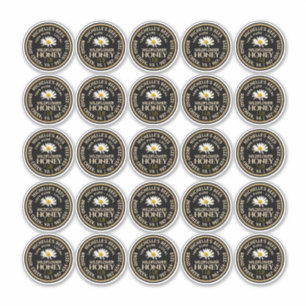 2.25インチ防水ビニールハニーラベル(デイジー付) シール