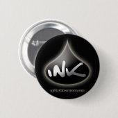 2.25"インク低下ボタン-黒 缶バッジ (正面&裏面)