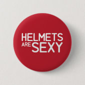 2.25" Button: Helmets are Sexy 缶バッジ (正面)