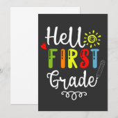 2/2 – ハローファーストグレードシャツ、1年生 サンキューカード (正面/裏面)