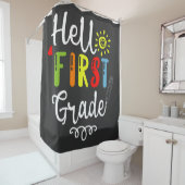 2/2 – ハローファーストグレードシャツ、1年生 シャワーカーテン (インサイチュ)
