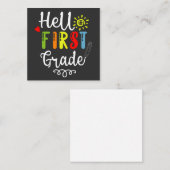 2/2 – ハローファーストグレードシャツ、1年生 スクエア名刺 (正面/裏面)