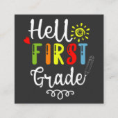 2/2 – ハローファーストグレードシャツ、1年生 スクエア名刺 (正面)