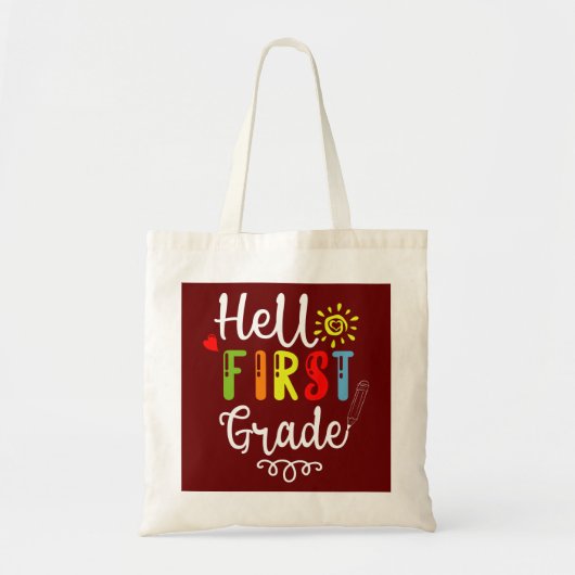 2/2 – ハローファーストグレードシャツ、1年生 トートバッグ (正面)