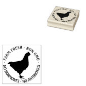 2"--2.5インチ卵カートンFRESH – 非GMO – ホルモンなし ラバースタンプ (押印)