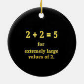 2 + 2 = 5 おもしろ数学ジョーク セラミックオーナメント (裏面)