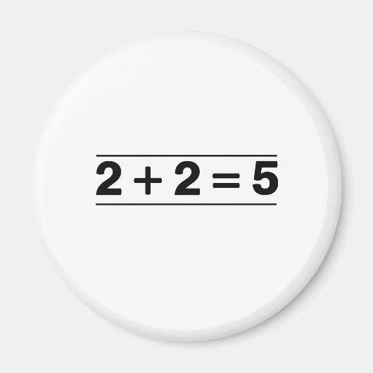 2 +2 = 5 マグネット (正面)