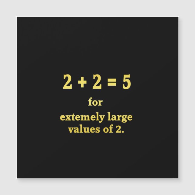 2 + 2 = 5 面白い数学ジョーク (正面)