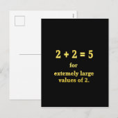 2 + 2 = 5 面白い数学ジョーク シーズンポストカード (正面/裏面)