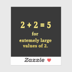 2 + 2 = 5 面白い数学ジョーク シール
