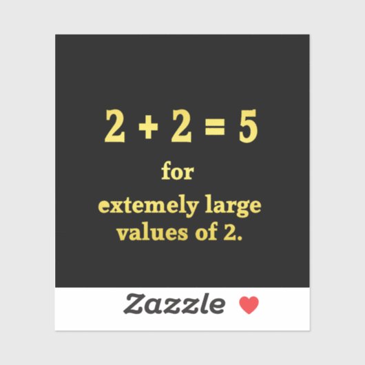 2 + 2 = 5 面白い数学ジョーク シール (シート)