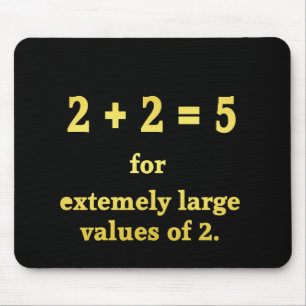 2 + 2 = 5 面白い数学ジョーク マウスパッド