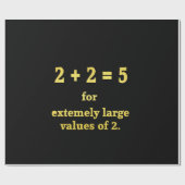 2 + 2 = 5 面白い数学ジョーク ラッピングペーパー (フラット)