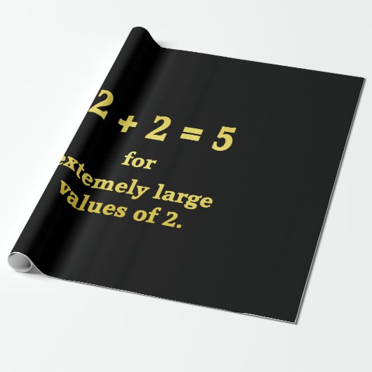 2 + 2 = 5 面白い数学ジョーク ラッピングペーパー (アンロールド)