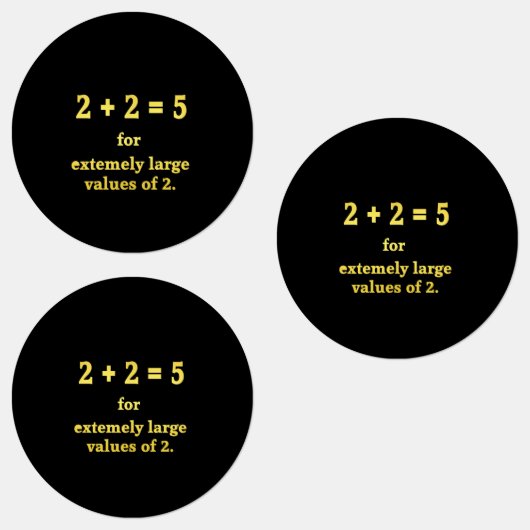 2 + 2 = 5 面白い数学ジョーク ラベル (グループ)