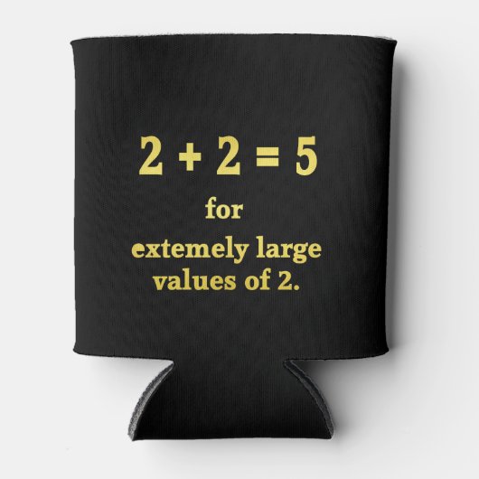 2 + 2 = 5 面白い数学ジョーク 缶クーラー (正面)
