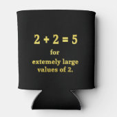 2 + 2 = 5 面白い数学ジョーク 缶クーラー (裏面)