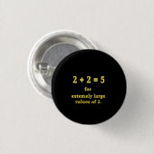 2 + 2 = 5 面白い数学ジョーク 缶バッジ (正面&裏面)