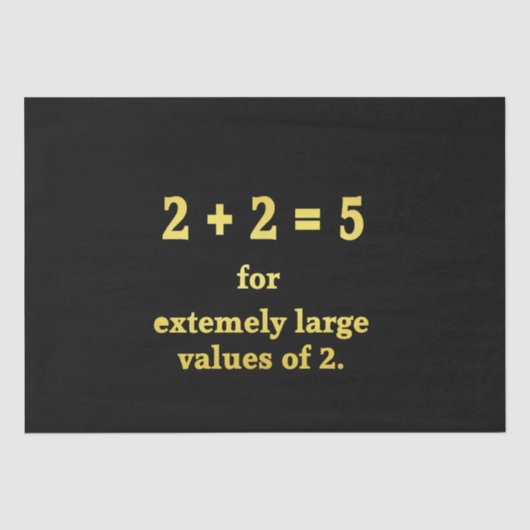 2 + 2 = 5 面白い数学ジョーク 薄葉紙 (正面)