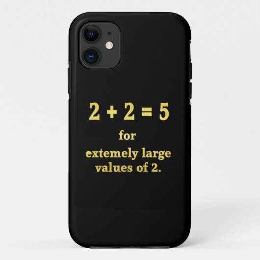 2 + 2 = 5 面白い数学ジョーク Case-Mate iPhoneケース (裏面)