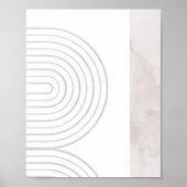 2/3ニュートラルミッドセンチュリーミニマルウォールアートプリント ポスター (正面)