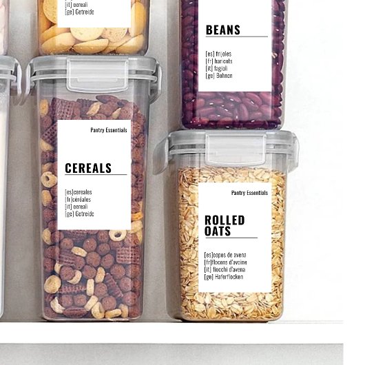 2/3多言語パントリスペインのラベル シール