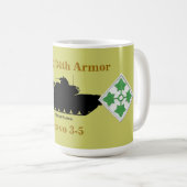 2/34th装甲、第4 Inf。 Div. M48A3カスタムのマグ コーヒーマグカップ (正面右)