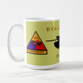 2/34th装甲、第4 Inf。 Div. M48A3カスタムのマグ コーヒーマグカップ (左)