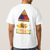 2/34th装甲M48A3 Patton TCワイシャツ Tシャツ (裏面)