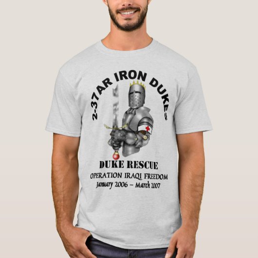 2-37AR医学の小隊OIF Tシャツ (正面)