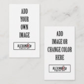 2×3.5" 縦 フラット フード/プレース カード (正面/裏面)