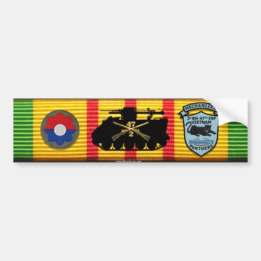 2/47th Inf. RR M113新しいパッチのステッカー バンパーステッカー (正面)