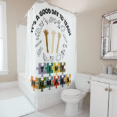 2/4、小さな人間に良い日だ教えよ、先生 シャワーカーテン (インサイチュ)