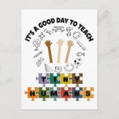 2/4、小さな人間に良い日だ教えよ、先生 ポストカード (正面)