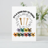 2/4、小さな人間に良い日だ教えよ、先生 出欠カード (スタンド正面)