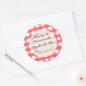 2.5インチの蓋のためのピンクプレイド缶蓋カバー ラウンドシール (封筒)