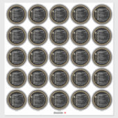 2.5インチはちみつ栄養事実山花ブラックデイジー シール (シート)