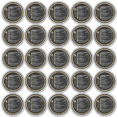 2.5インチはちみつ栄養事実山花ブラックデイジー シール (正面)