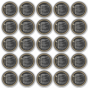 2.5インチはちみつ栄養事実山花ブラックデイジー シール