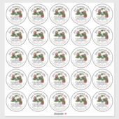 2.5インチストロベリージャム瓶ラベルとメイスンリッドラベル シール (シート)