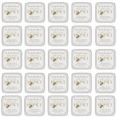 2.5インチビー飛んでいる金属金ゴールドハニーファンシー縁ど シール (正面)