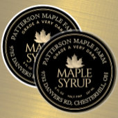 2.5インチメープルシロップ防水透明または白色 シール