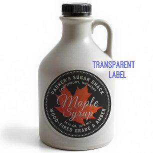 2.5インチ木材焼成メープルシロップのラベル赤メープルリーフ シール