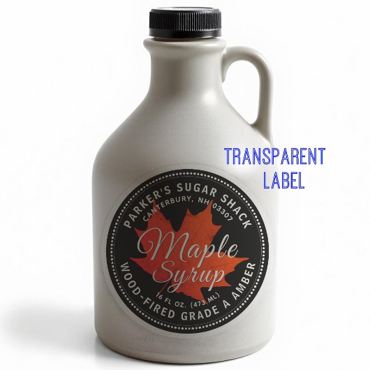 2.5インチ木材焼成メープルシロップのラベル赤メープルリーフ シール