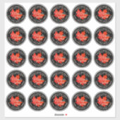 2.5インチ木材焼成メープルシロップのラベル赤メープルリーフ シール (シート)