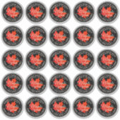 2.5インチ木材焼成メープルシロップのラベル赤メープルリーフ シール (正面)