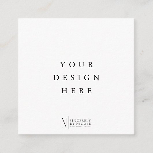 2.5インチ正方形ラベルまたはカード挿入プリント エンクロージャーカード (正面)