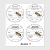 2.5インチ澄んオーストラリアの蜂蜜の栄養とミツバチ シール (シート)