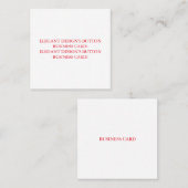 2.5インチx2.5インチ（標準）マット名刺 スクエア名刺 (正面/裏面)