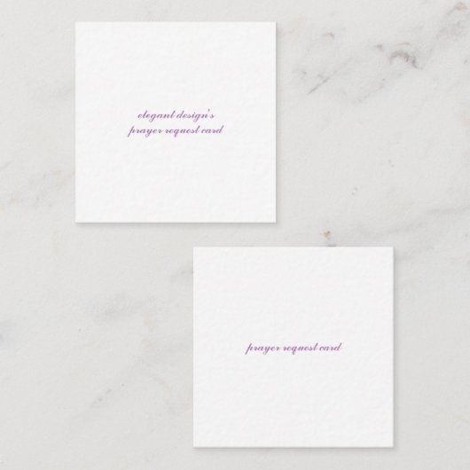 2.5インチx2.5インチ（標準）マット名刺 スクエア名刺 (正面/裏面)